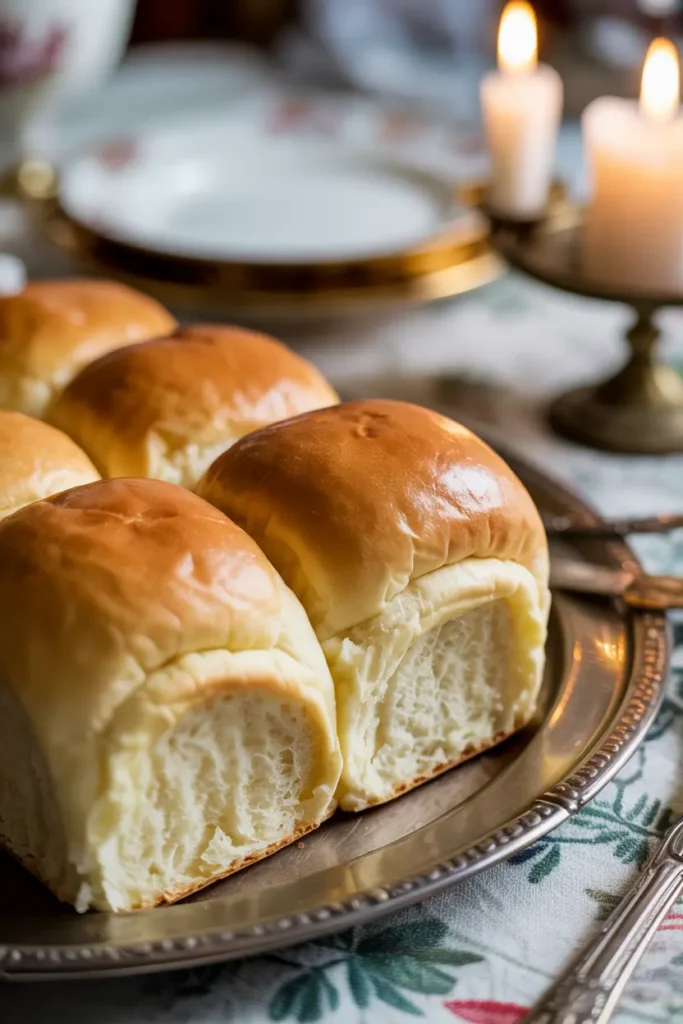 Buttery Parker House rolls