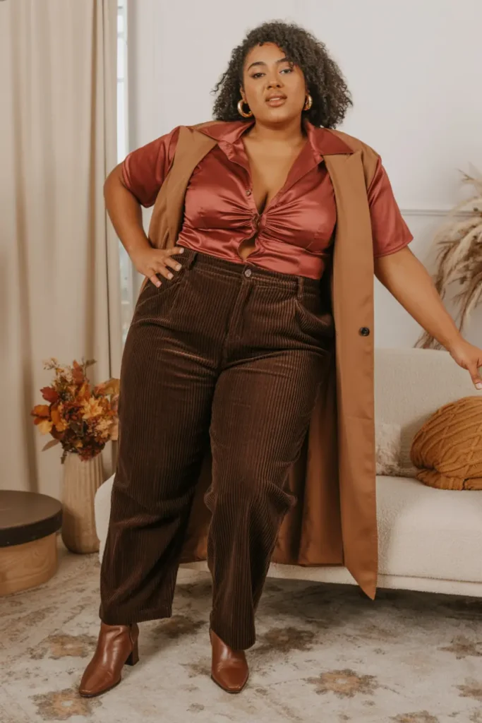 Casual plus size Thanksgiving outfit
