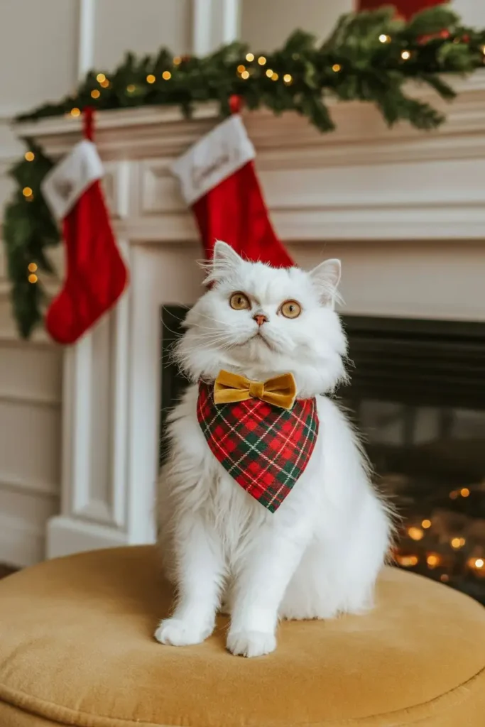 Cat festive bandana and bow tie