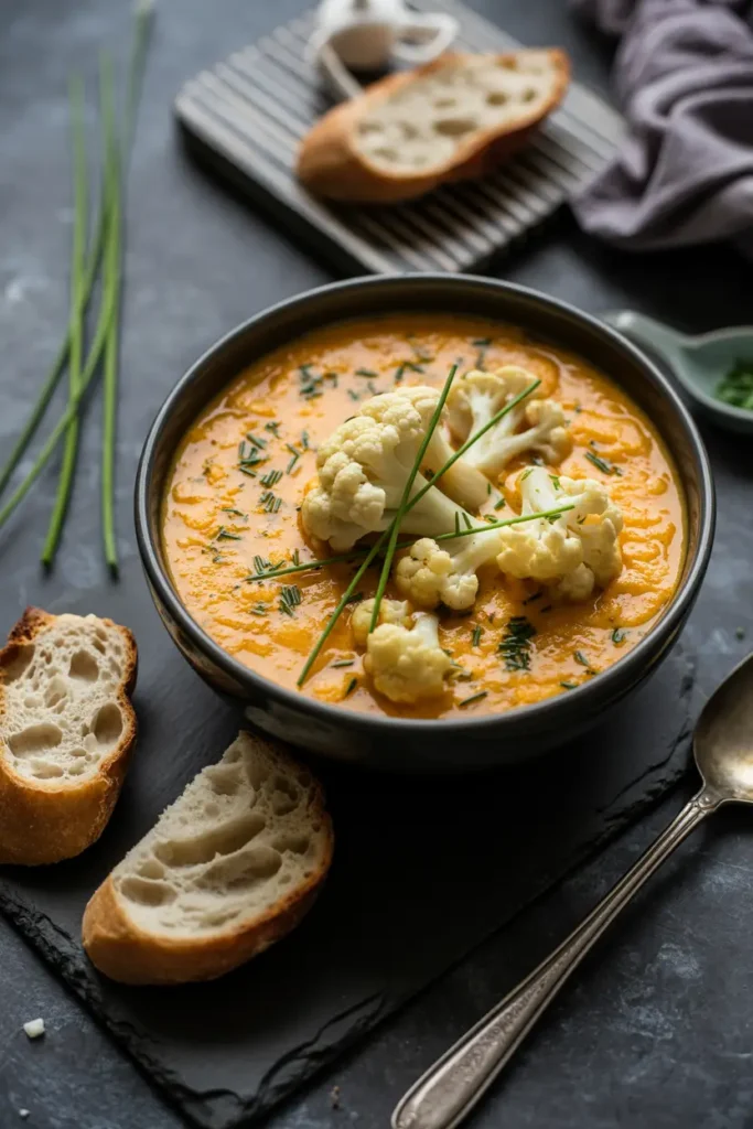 Cheddar cauliflower soup