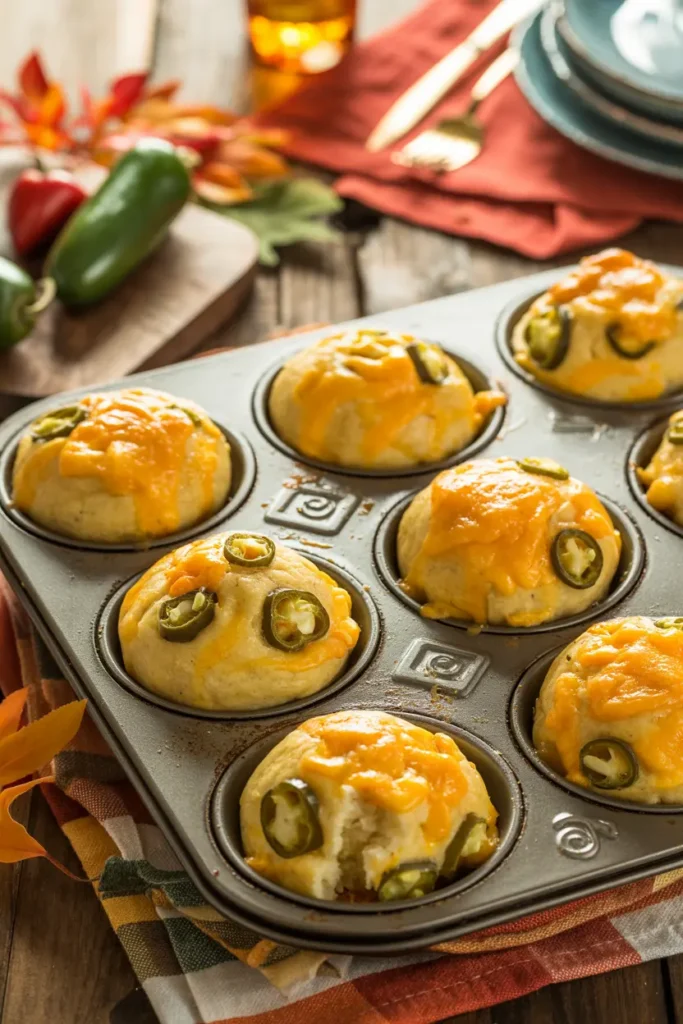 Cheddar jalapeño rolls