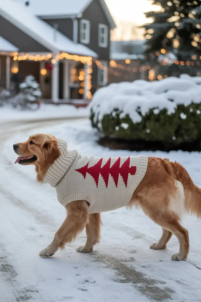 Christmas dog sweater costume