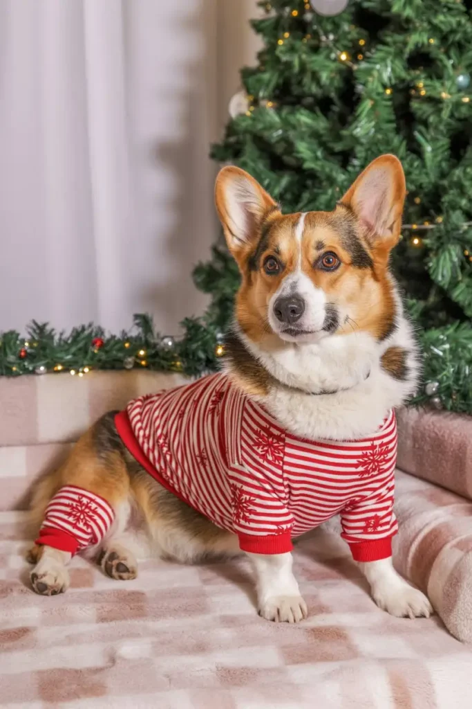 Christmas pajamas dog costume