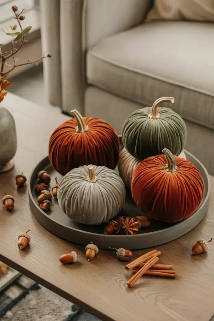 Cozy apartment thanksgiving styling