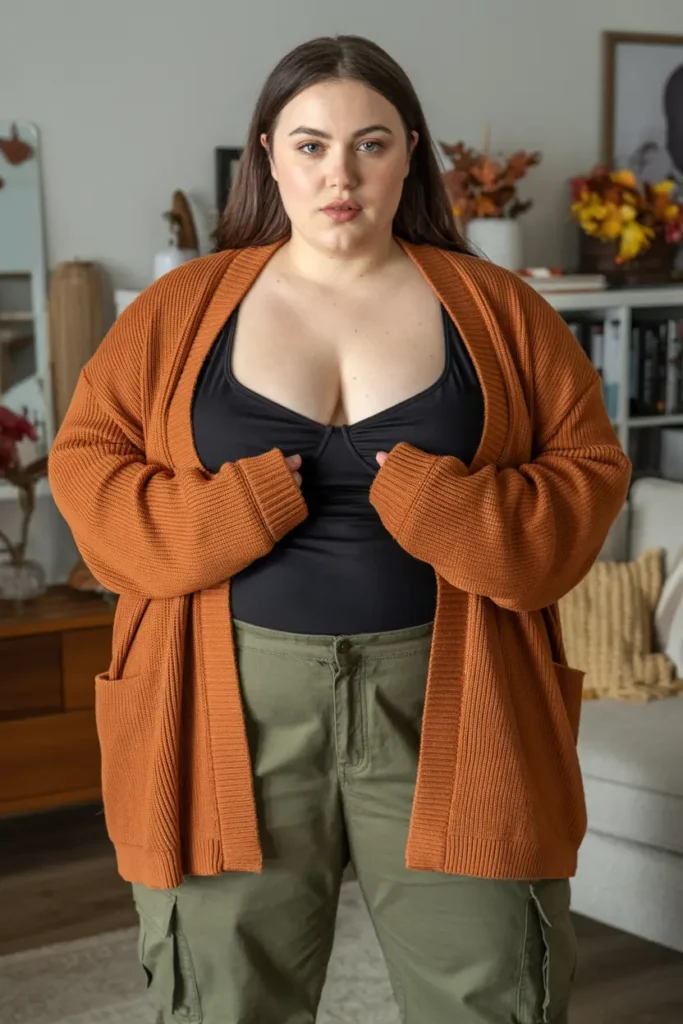 Cozy cardigan fashion thanksgiving outfit ideas