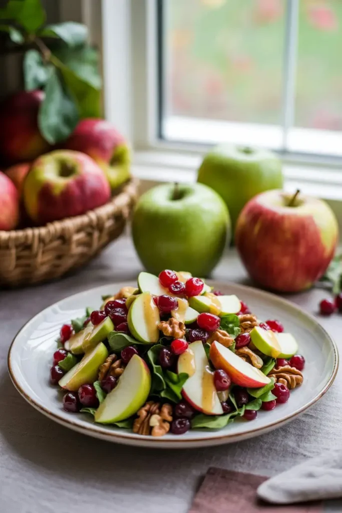Cranberry apple walnut salad
