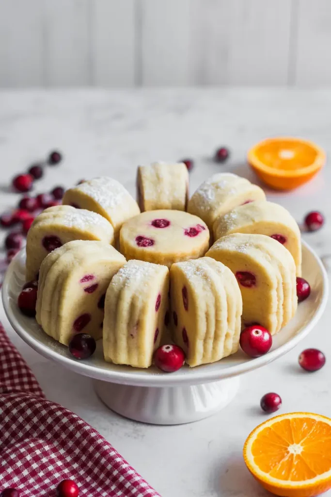 Cranberry shortbread cookies