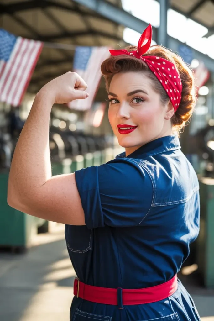 Curvy Rosie Riveter costume