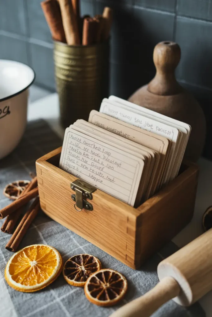 Custom recipe box Thanksgiving gift