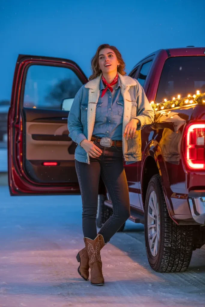 Denim western Christmas casual