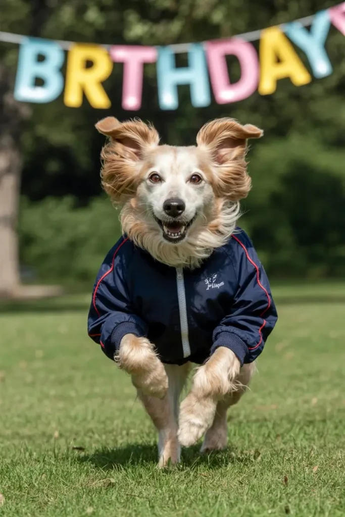Dog affordable track jacket birthday outfit