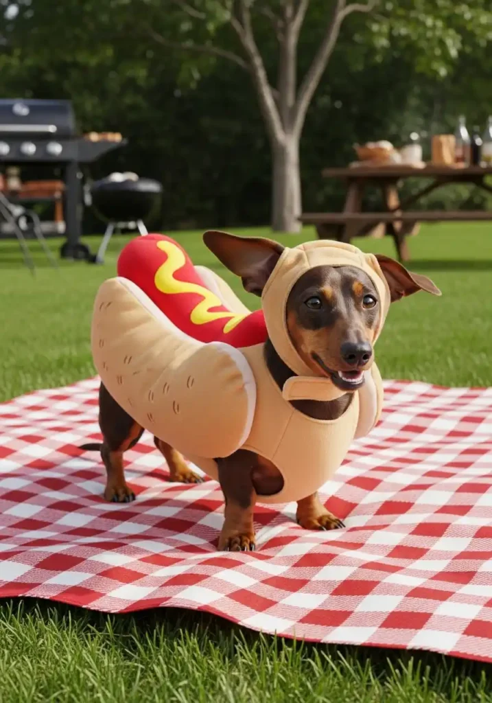 Dog hot dog costume