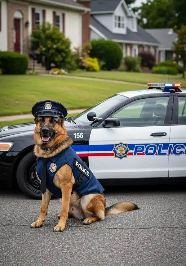 Dog police officer costume