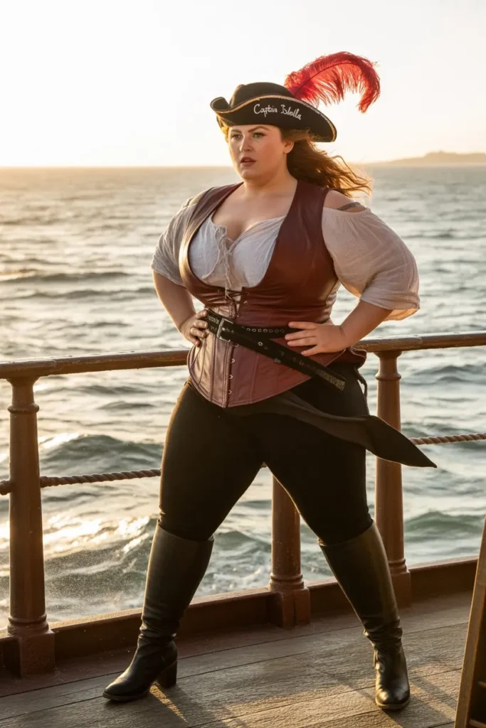 Extended size pirate costume
