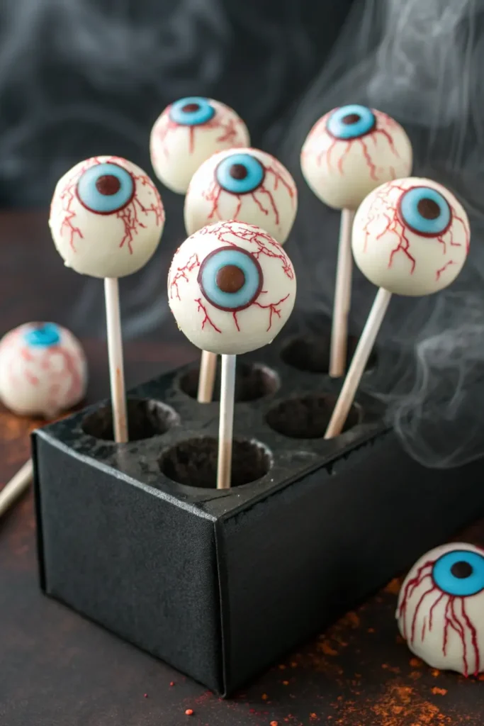Eyeball cake pops Halloween dessert