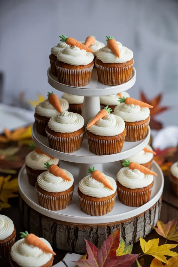 Fall cupcake display