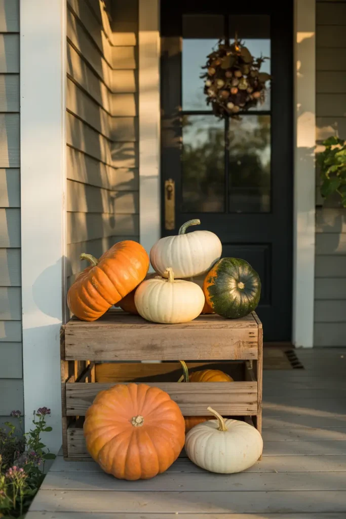 Front Porch Thanksgiving Door Decor Ideas