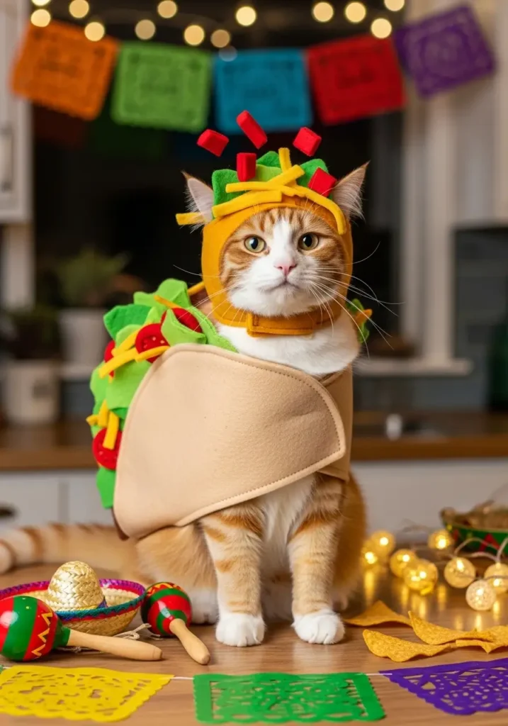 Funny cat taco costume