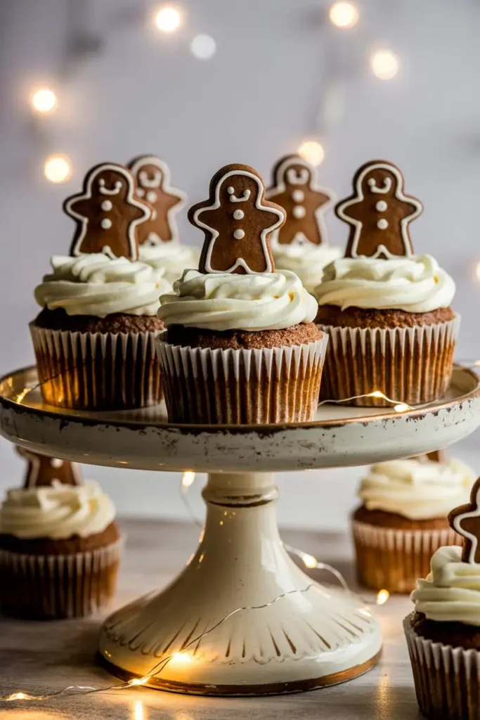 Gingerbread frosting designs cupcakes