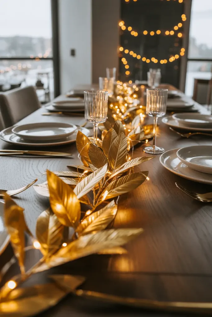 Gold Leaf Table Garland