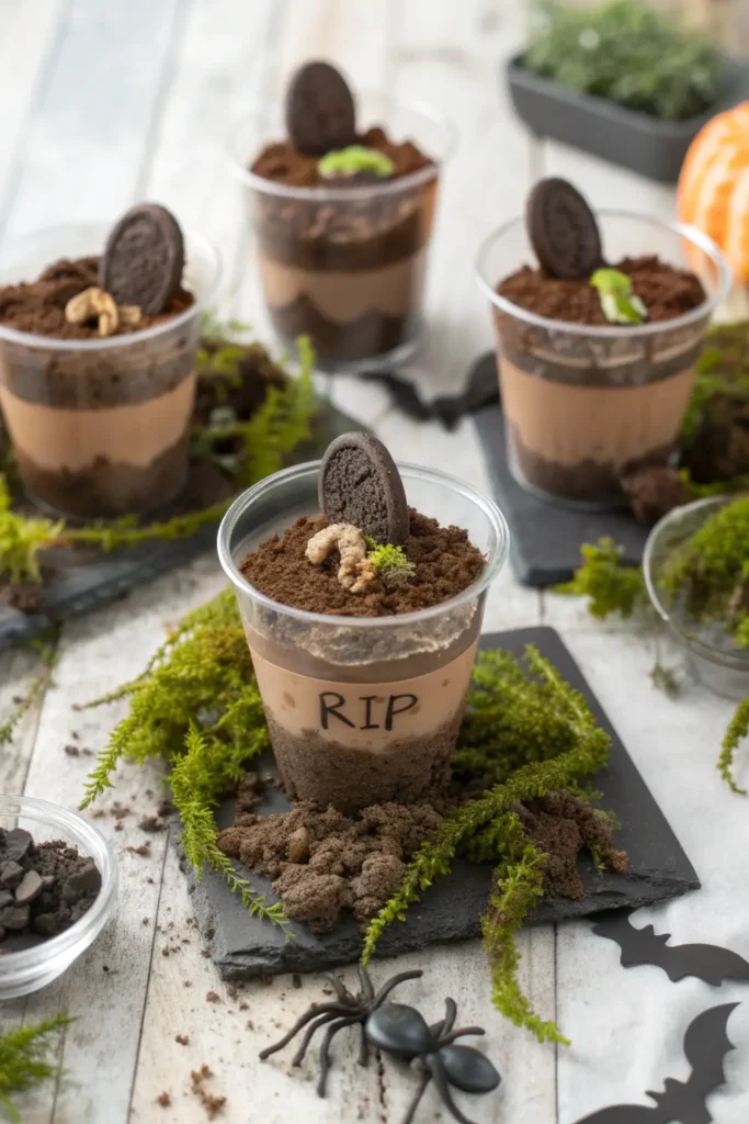 Graveyard dirt cup desserts
