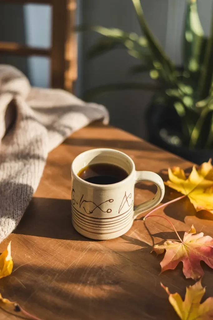 Handmade pottery mug Thanksgiving gift