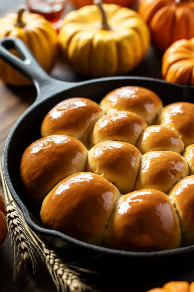 Honey glazed yeast rolls