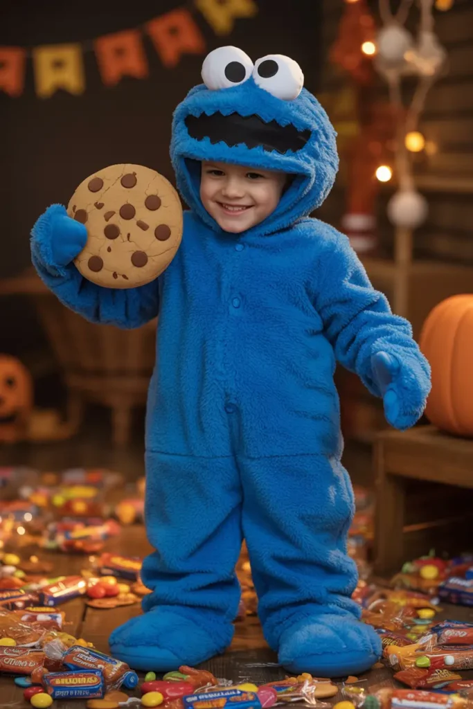 Kids character costume Cookie Monster