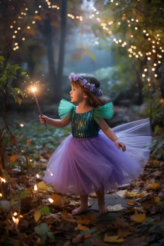 Kids fairy costume forest witch