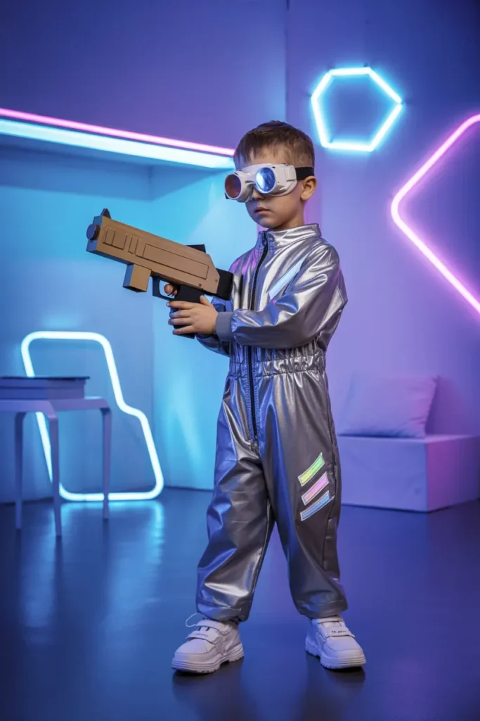 Kids futuristic costume time traveler