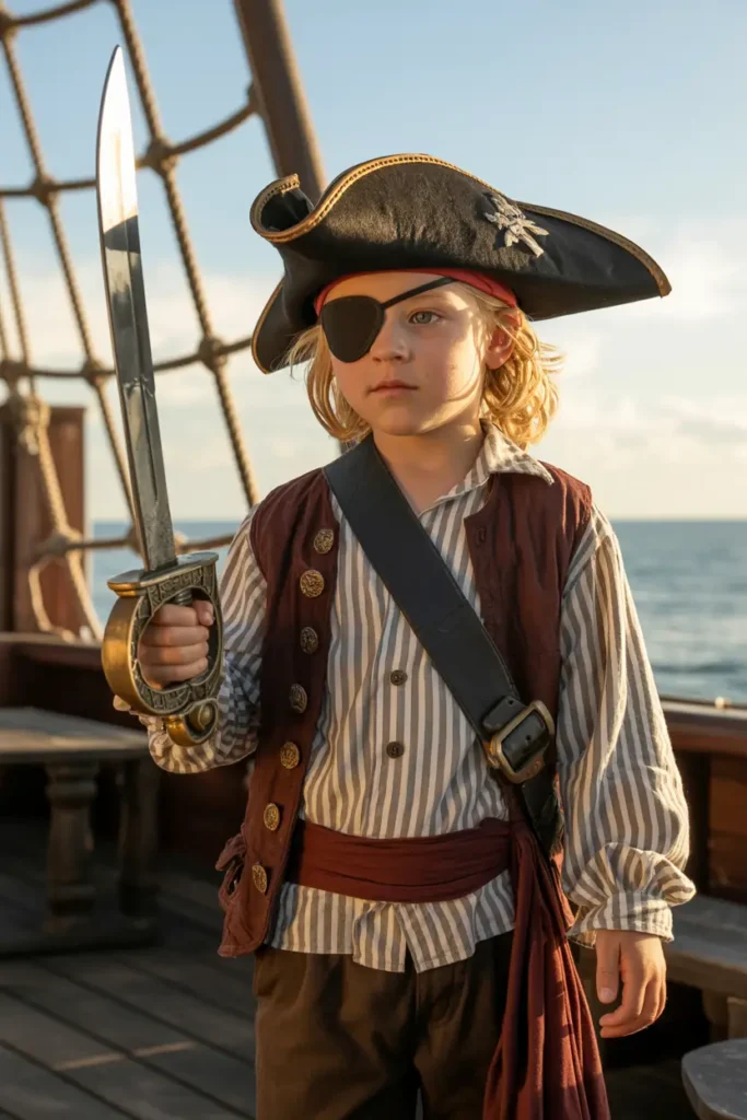 Kids pirate costume captain