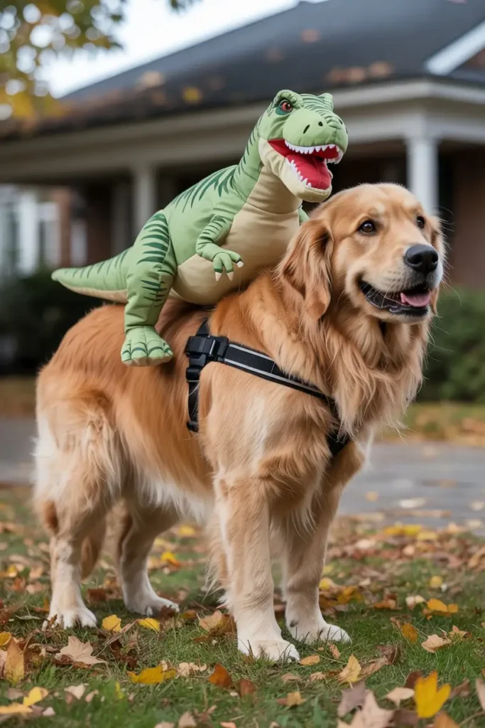Large dog dinosaur costume