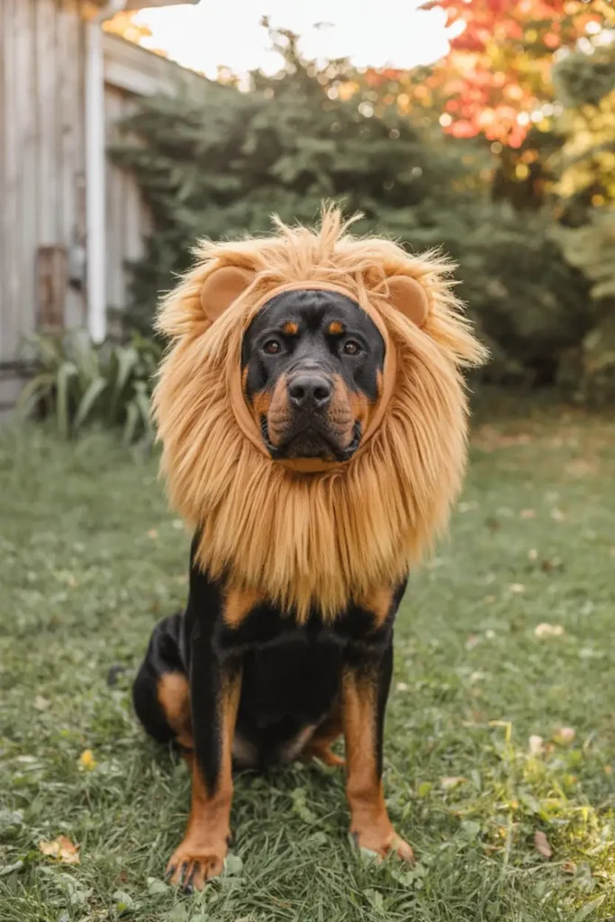 Large dog lion costume
