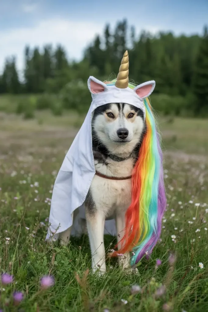 Large dog unicorn costume