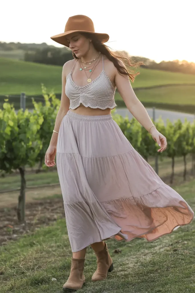 Light pink boho western