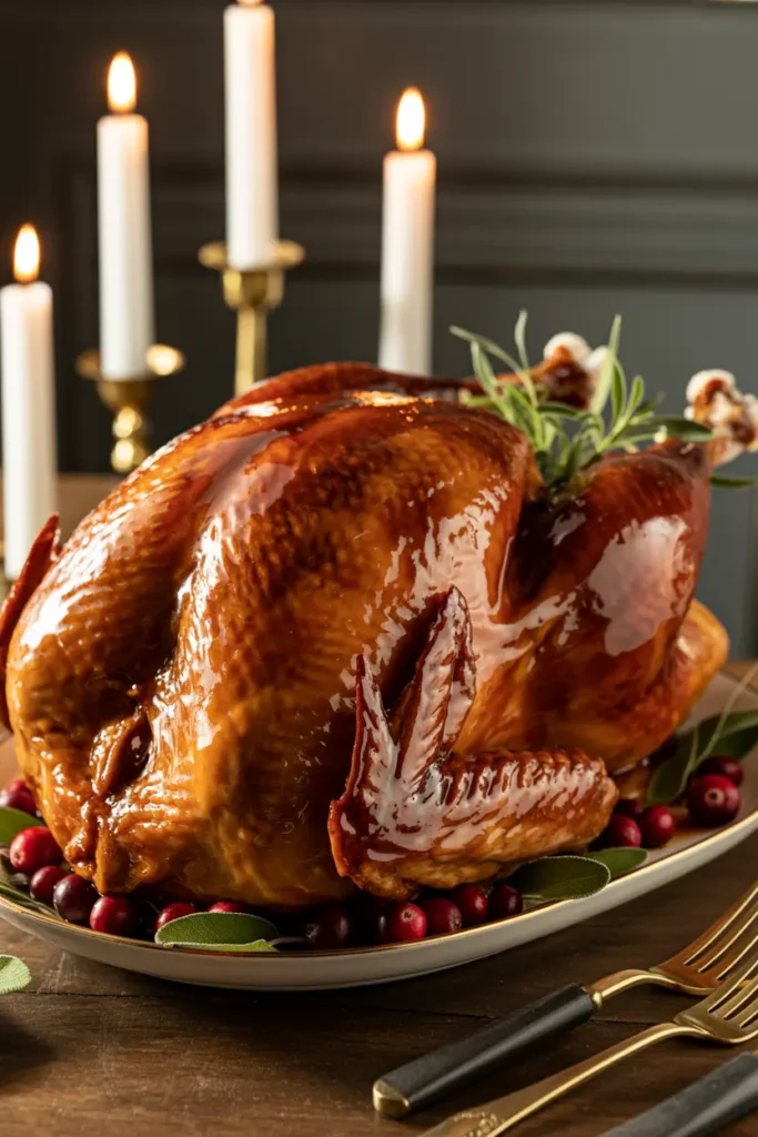 Maple Bourbon Glazed Turkey