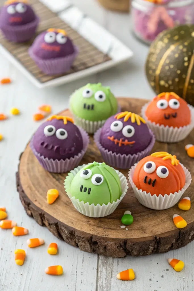 Monster cookie dough Halloween treats