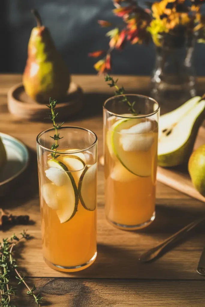 Pear ginger mocktail