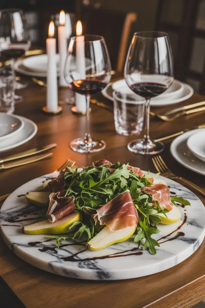 Pear prosciutto holiday salad