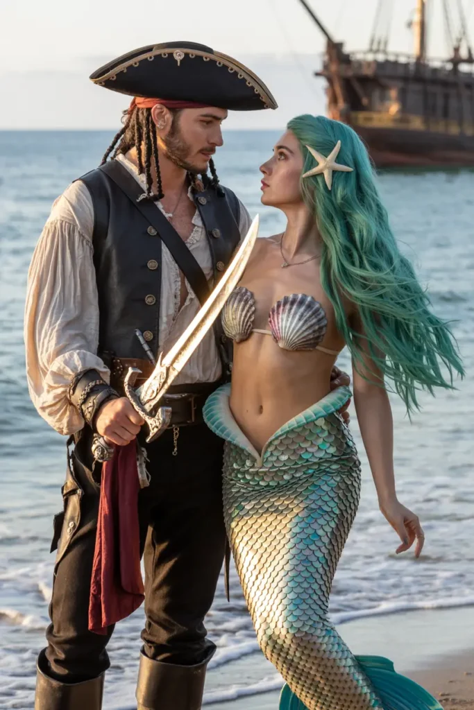 Pirate mermaid Halloween costumes