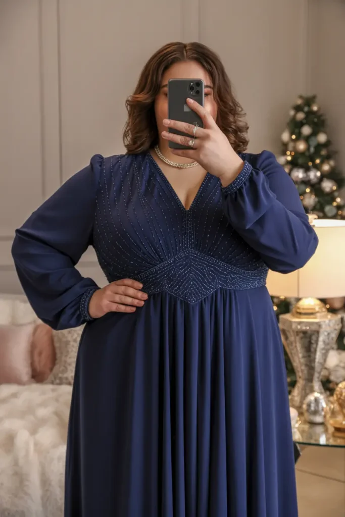 Plus size formal holiday maxi dress
