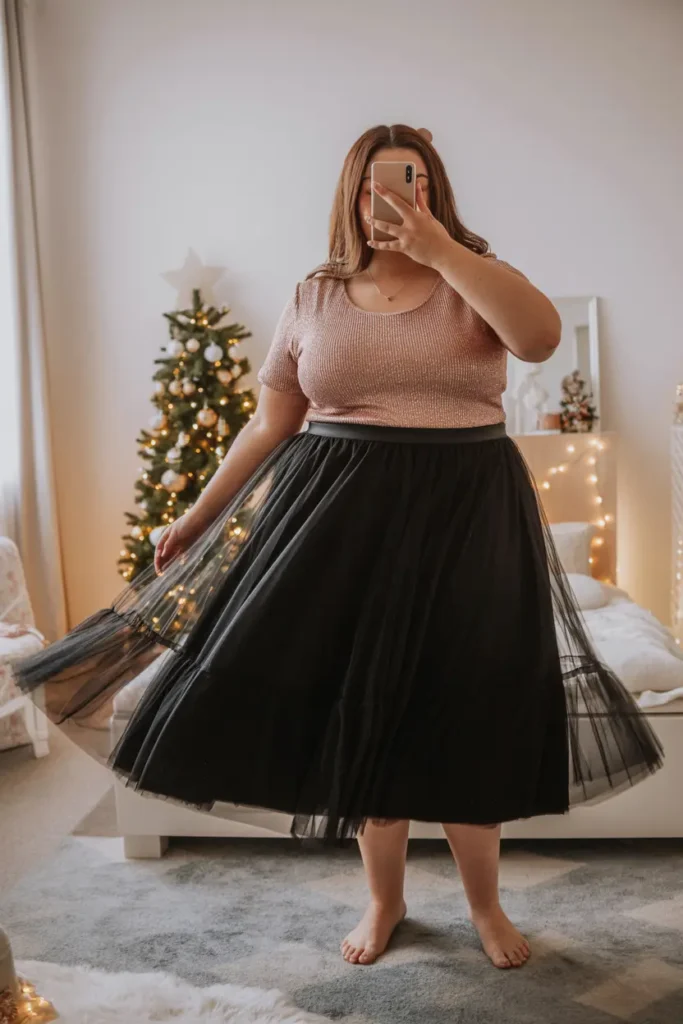 Plus size party wear ideas Tulle Skirt