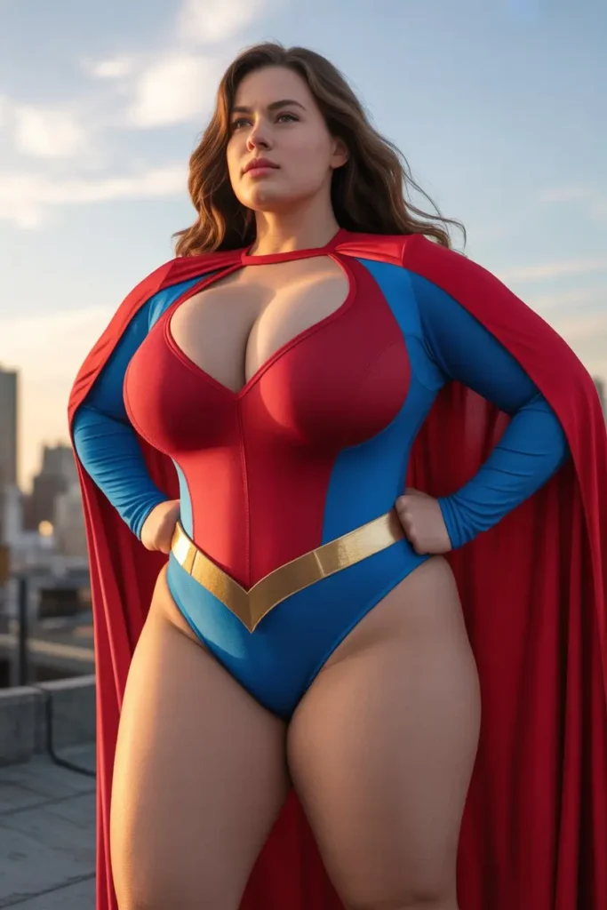 Plus size superhero costume
