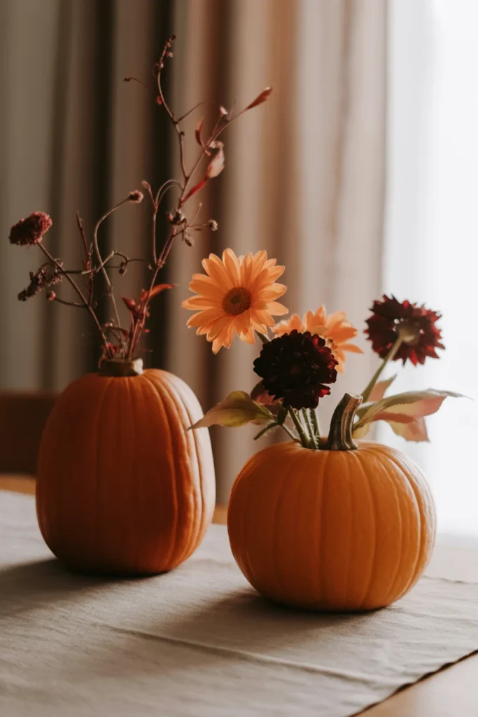 Pumpkin Vase Floral Centerpiece Ideas