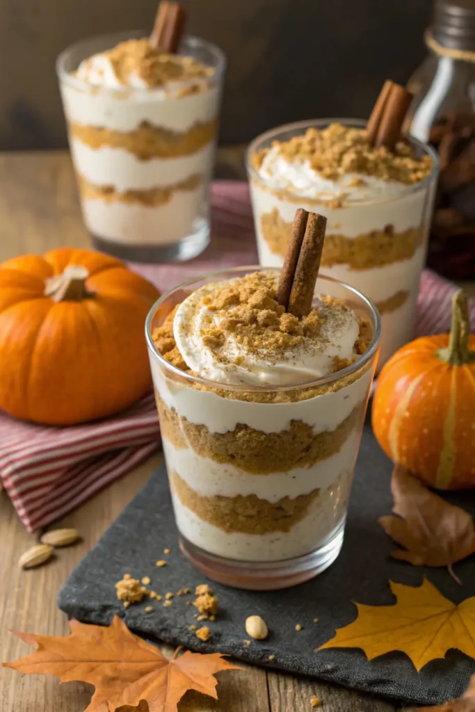 Pumpkin pie parfait dessert
