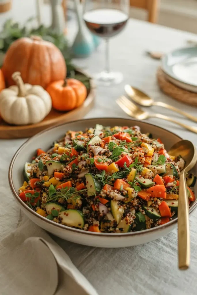 Quinoa roasted vegetable salad