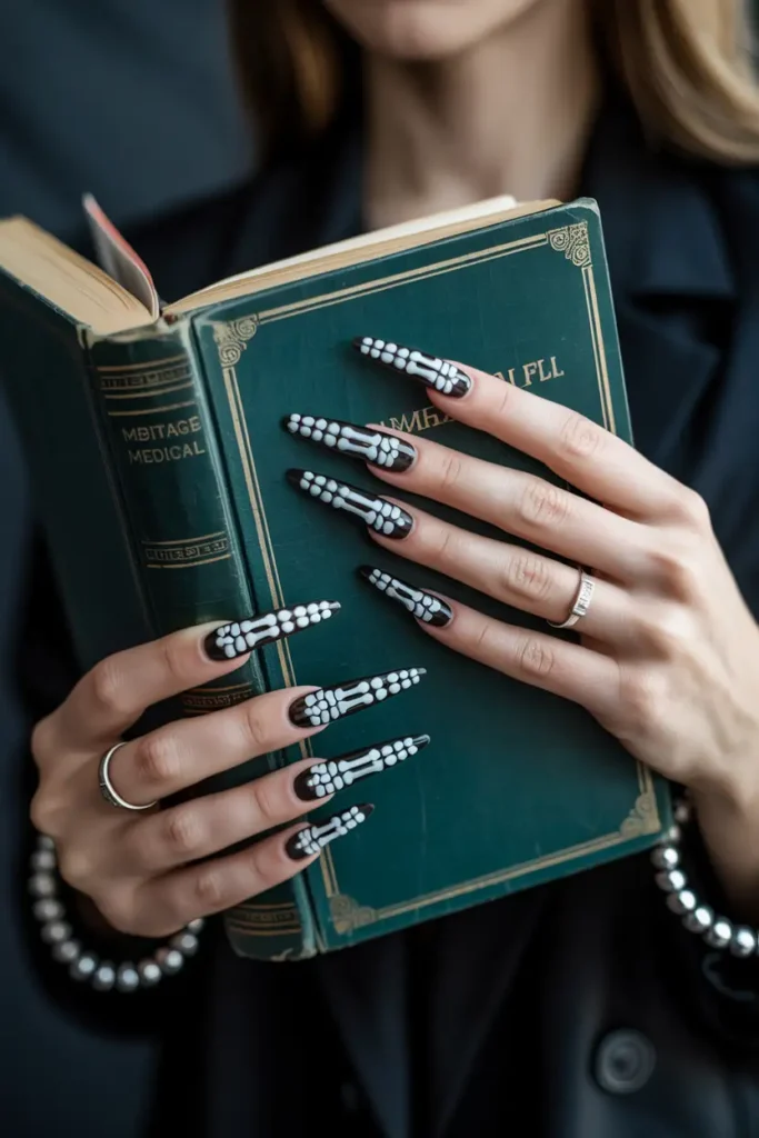 Skeleton Halloween nail decals
