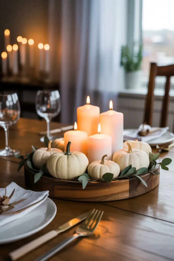 Small apartment thanksgiving centerpiece