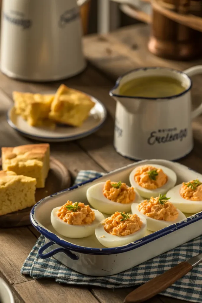 Southern country comfort appetizer board - Deviled Eggs