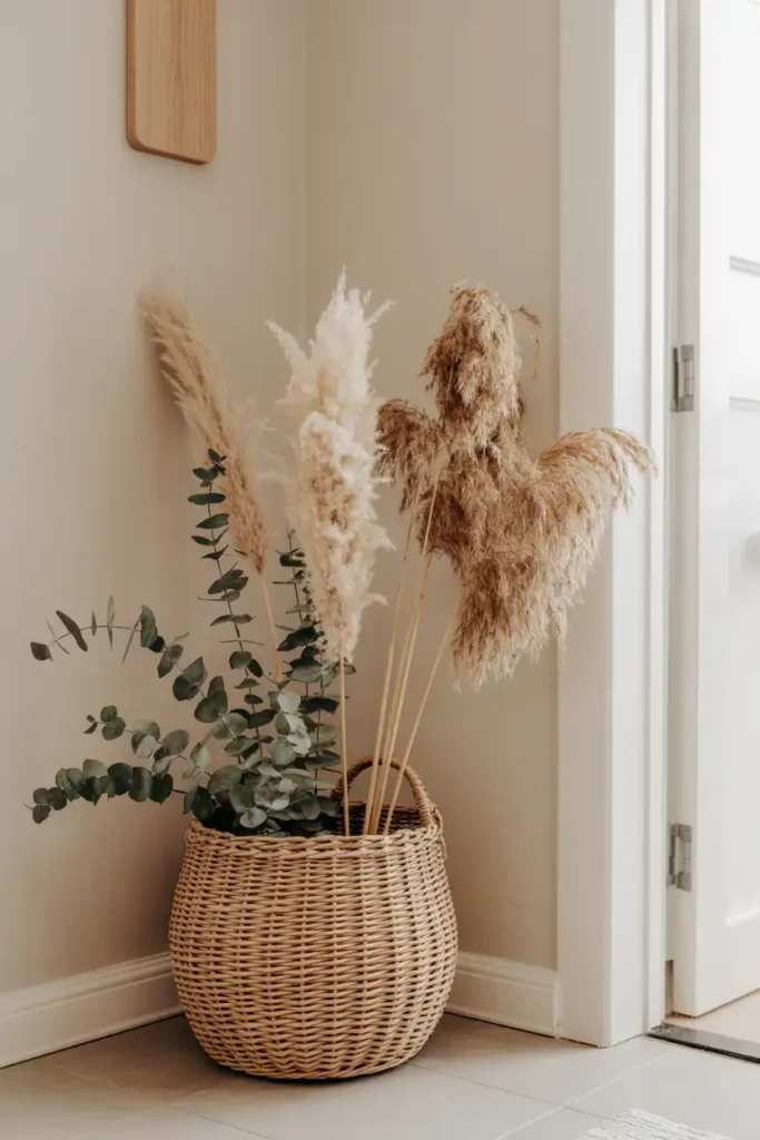 Space-saving thanksgiving decor entryway